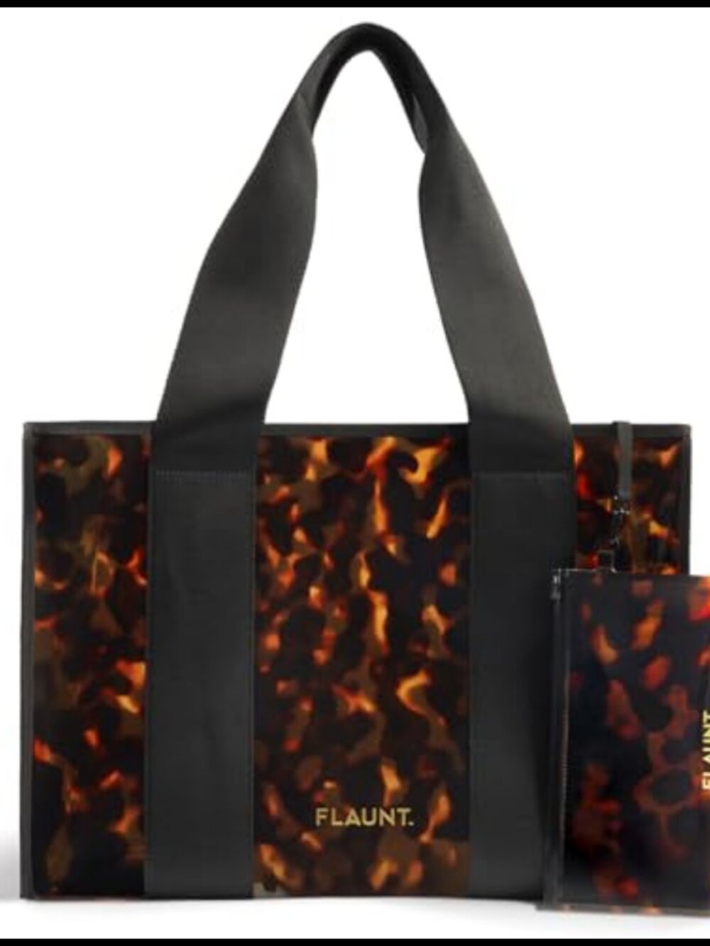 FLAUNT Everyday Tote Bag with Phone Pouch Foldable Lightweight Travel Tote